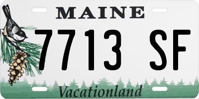ME license plate 7713SF