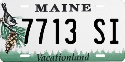 ME license plate 7713SI