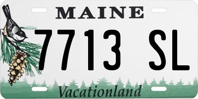 ME license plate 7713SL