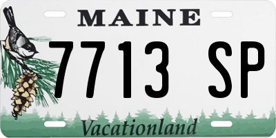 ME license plate 7713SP