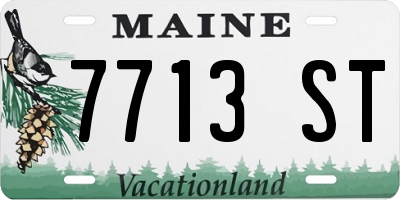 ME license plate 7713ST