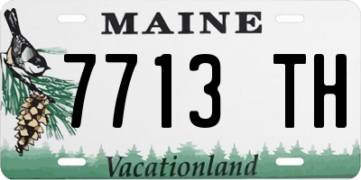 ME license plate 7713TH