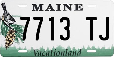 ME license plate 7713TJ