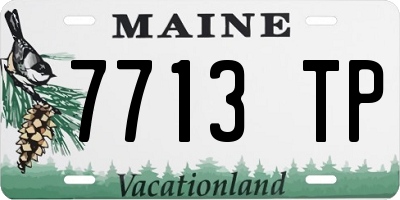 ME license plate 7713TP