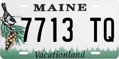 ME license plate 7713TQ