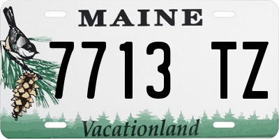 ME license plate 7713TZ