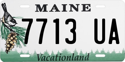 ME license plate 7713UA
