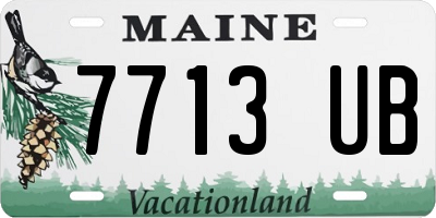 ME license plate 7713UB