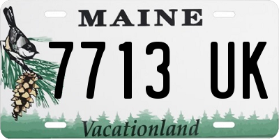 ME license plate 7713UK