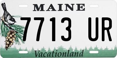 ME license plate 7713UR