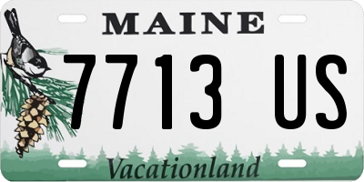 ME license plate 7713US