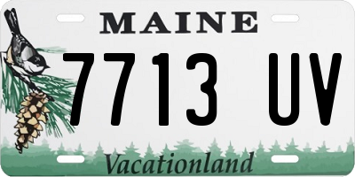 ME license plate 7713UV
