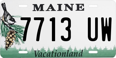 ME license plate 7713UW