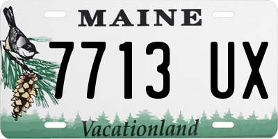 ME license plate 7713UX