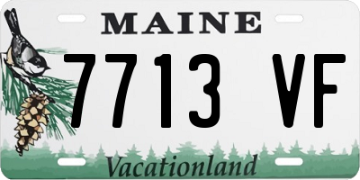 ME license plate 7713VF