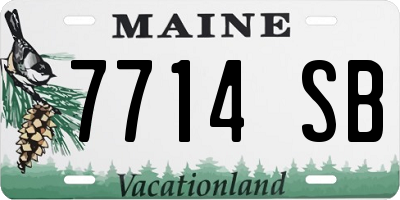 ME license plate 7714SB