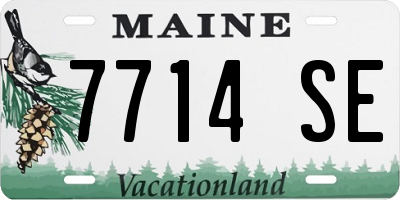 ME license plate 7714SE