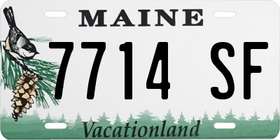 ME license plate 7714SF