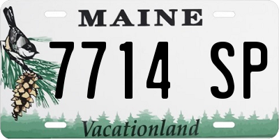 ME license plate 7714SP