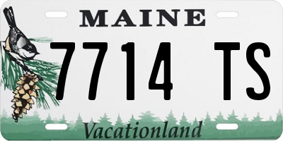 ME license plate 7714TS