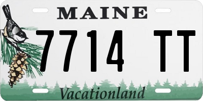 ME license plate 7714TT