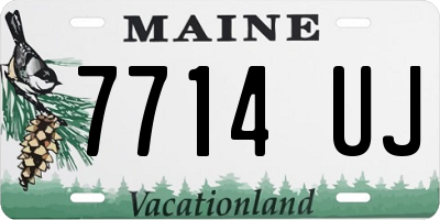 ME license plate 7714UJ