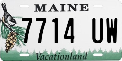 ME license plate 7714UW