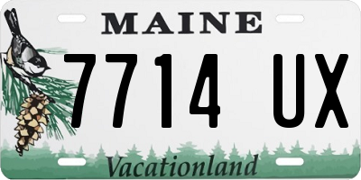 ME license plate 7714UX