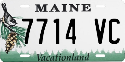 ME license plate 7714VC