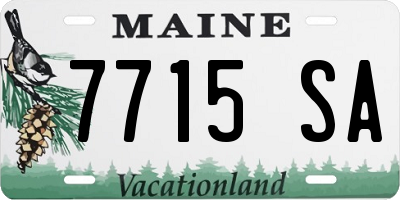 ME license plate 7715SA