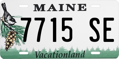 ME license plate 7715SE