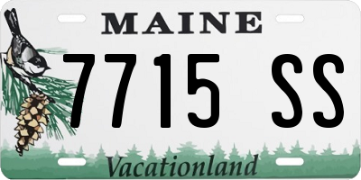 ME license plate 7715SS