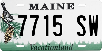 ME license plate 7715SW