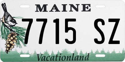 ME license plate 7715SZ