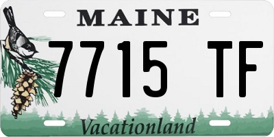 ME license plate 7715TF