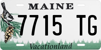 ME license plate 7715TG
