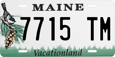 ME license plate 7715TM