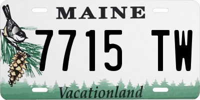 ME license plate 7715TW