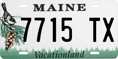 ME license plate 7715TX
