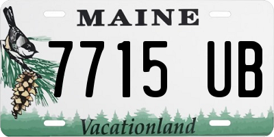 ME license plate 7715UB