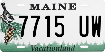 ME license plate 7715UW