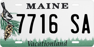 ME license plate 7716SA