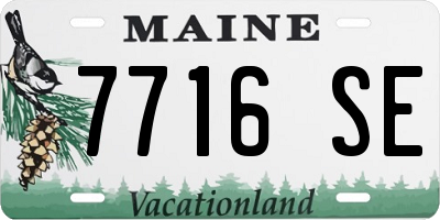 ME license plate 7716SE