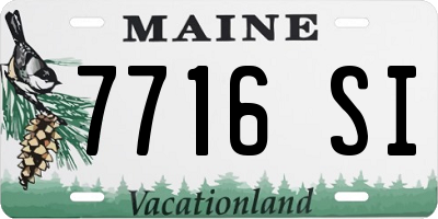 ME license plate 7716SI