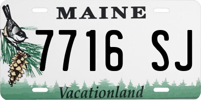 ME license plate 7716SJ