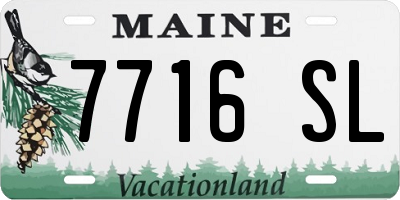 ME license plate 7716SL