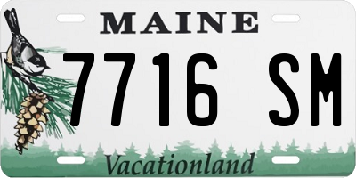 ME license plate 7716SM
