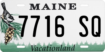 ME license plate 7716SQ