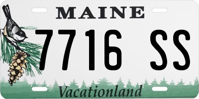 ME license plate 7716SS