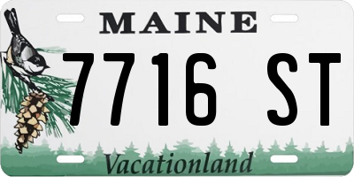 ME license plate 7716ST